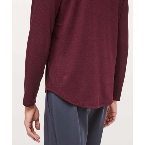 Men’s Lululemon Conflux Long SleeveShirt in Deep Ruby - Picture 9 of 10